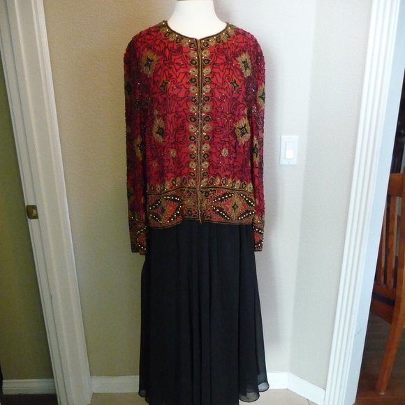 Papell Boutique Beaded Evening Jacket - Picture 4 of 10